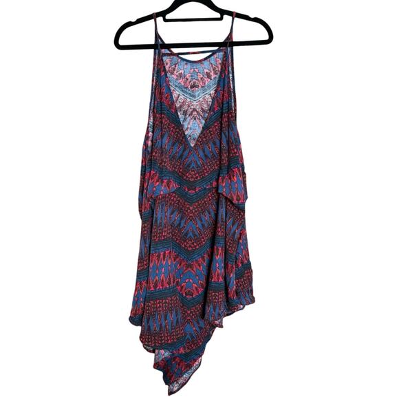 Free People Asymmetrical Aztec Boho Midi Dress - Picture 2 of 6